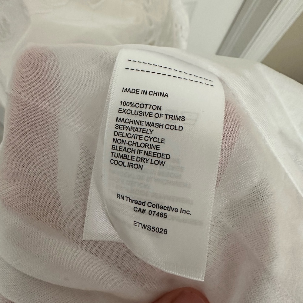 Ellen Tracy White Eyelet Hem Button Down Midi Dress NWT - Picture 8 of 11